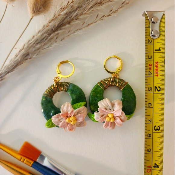 Handmade Polymer Earrings - Picture 3 of 3